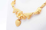 22k Yellow Gold Flower Necklace 19 Grams 16 Inch Eb1024lxxzsa