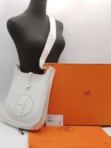 Hermes Evelyne White Handbag Aa1026loxzsa