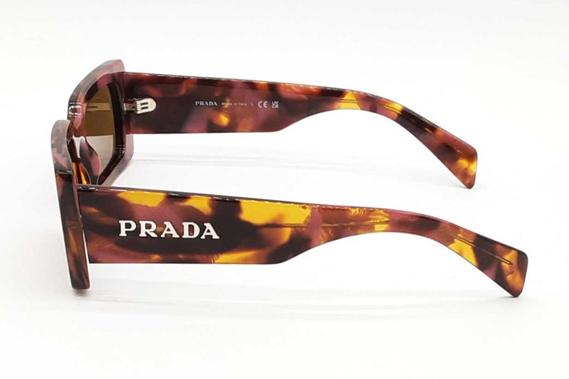 Prada Spr A07  Sunglasses In Mahogany & Violet Eb1225rxde