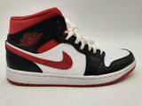 Nike Air Jordan 1 Mid Red & Black Sneakers Size 9.5 54724-122 Sd1024pxsa