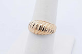 14k Yellow Gold Dome Ring 4.5 Grams Size 7.75 Eb0526opxde