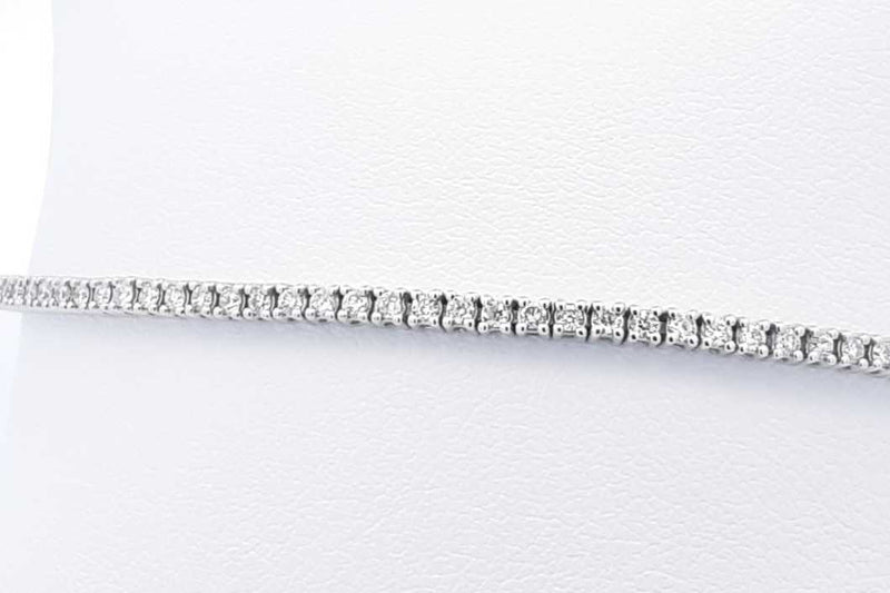 Approx. 1.0ctw Lab Grown Diamond Tennis Bracelet Sterling Silver 5.5g Eb1124llwdu