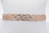 14k Yellow Gold Multistrand Woven Herringbone Bracelet 10.2g 7 Inch Eb0726rwrsa