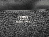 Hermes Dogon Noir Black Clemence Palladium Hardware Wallet Do0426rxzde