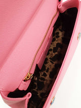 Dolce & Gabbana Medium Sicily Pink Calfskin Handbag Fw0325rxzdu
