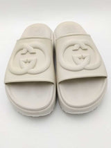 Gucci Interlocking G Off White Platform Slides Size 42 Eb1026lxzsa