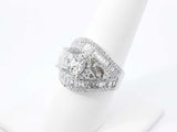 4.05 Ctw Diamond (Clarity Enhanced/fracture Filled) 18k Gold Ring 8.2g Size 7.75