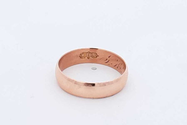 18k Rose Gold Ring 3.9 Grams Size 7.75 Eb0924lwxsa