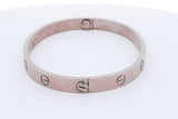 Cartier 18k White Gold Love Bracelet 35.6 Grams Size 18 Eb0824pxxzsa