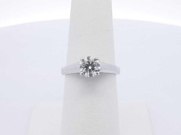 1.03 Ctw Tolkowsky Diamond & 14k White Gold Ring 3.8 Grams Size 6.5 Fw0825lpxzdu