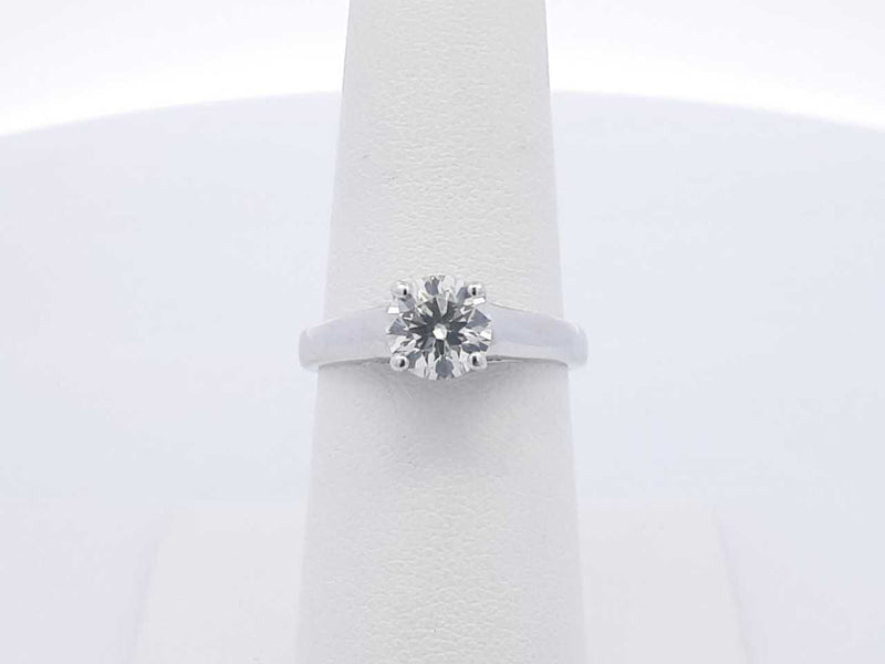 1.03 Ctw Tolkowsky Diamond & 14k White Gold Ring 3.8 Grams Size 6.5 Fw0825lpxzdu