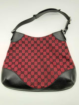 Gucci 272386 Red Gg Canvas Hobo Shoulder Bag Do0724lrxde