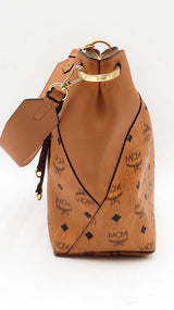 Mcm Klara Visetos Klara Hobo Cognac Shoulder Bag Sd1124lrzdu