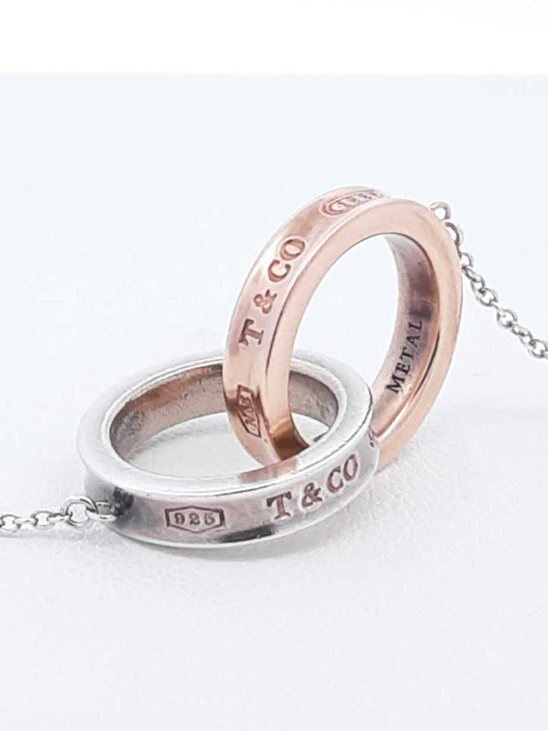 Tiffany & Co. Interlocking Circles Silver Necklace 5 Grams 16 Inch Fw0525wrzdu