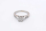 0.07ctw Diamond Ring In 14k White Gold 3.2 Grams Size 6 Eb0925lrxdu