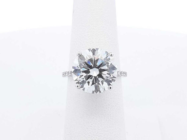 8.65 Cttw Lab Grown Diamond & 18k White Gold Ring 5.9 Gram Size 6.5 Fw0524wcrxdu