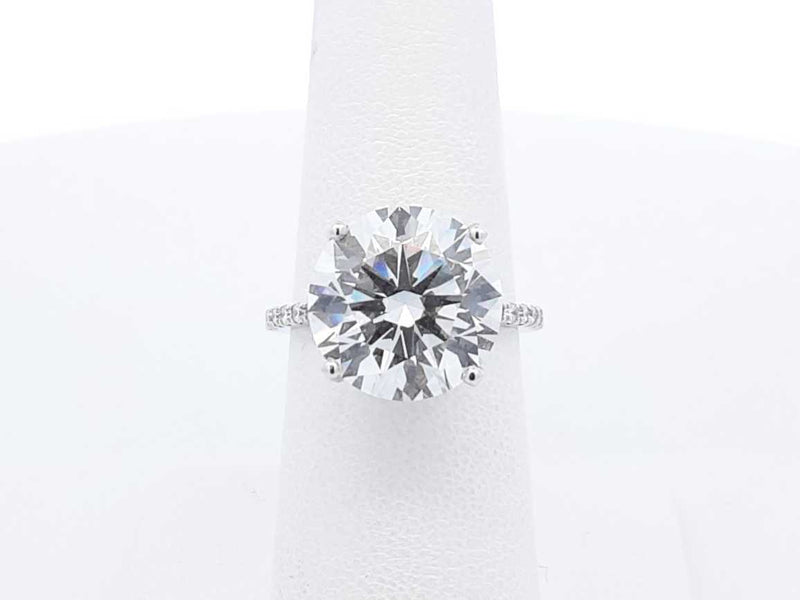 8.65 Cttw Lab Grown Diamond & 18k White Gold Ring 5.9 Gram Size 6.5 Fw0524wcrxdu