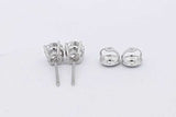 1.0cttw Lab Grown Diamond Stud Screwback Earrings 14k White Gold 0.9g Eb326orxsa