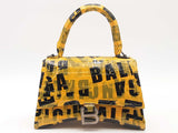 Balenciaga Small Hourglass Tape Yellow Handbag Aa0126ezxsa