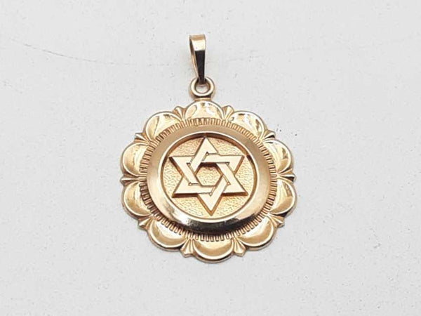 14k Yellow Gold 2.9 Grams Star Of David Pendant Aa0525lprsa