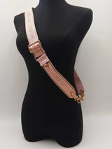 Louis Vuitton "Guitar " Bandoulière Strap In Rose Clair Canvas Fw0626orxdu