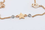 Gucci 18k Yellow Gold Star Interlocking G Diamond Bracelet 1.7g Eb0326lrxsa