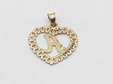 10k Yellow Gold 1.7 Grams Letter A Pendant Aa0825prsa