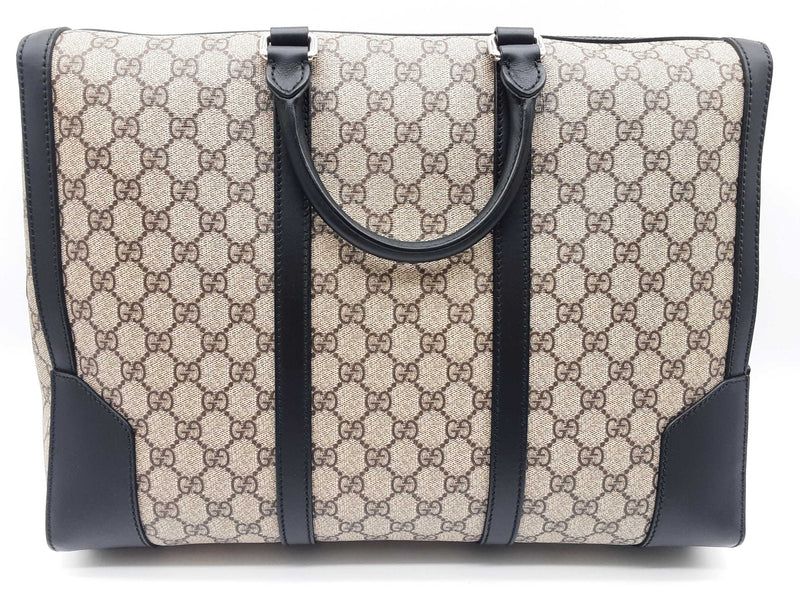 Gucci Eden Tan Gg Supreme Coated Canvas Laptop Briefcase Bag Do1224sxzde