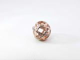 Pandora "Sparkling & Polished Lines" 14k Rose Gold Plated Charm 1.3g Fw0926rdu
