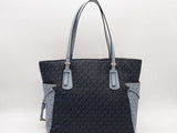 Michael Kors Canvas Signature Tote Blue Aa0526wzsa