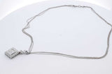 1.49cttw Diamond Pendant Necklace 18k White Gold 9.8 Grams 17 Inch Eb0226crxdu