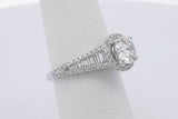 1.02ctw Round Center Diamond Ring In 18k White Gold 3.9g Size 5.75 Eb0725orxzsa