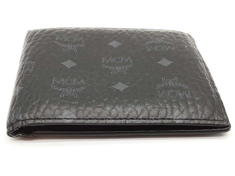 Mcm Black Visetos Coated Canvas Bifold Wallet Do0925oxde