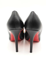 Christian Louboutin Apostrophy Black Leather Pumps Size 42 Eb0526lxzsa