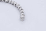 14k White Gold Ball Bead Moon Cut Cuff Bracelet 5.9 Grams Eb1024ocrsa