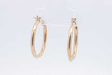 14k Yellow Gold Hoop Earrings 0.9 Grams Eb0826rxsa