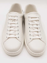 Gucci Aces Perforated Interlocking G Leather Sneakers Size 7 Eb1225lsxdu