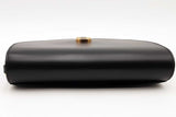 Burberry Hannah Black Leather Chain Wallet Clutch Eb0426wxzsa