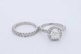 2.02cttw Diamond Wedding Set In 14k White Gold 5.4 Grams Size 5.25 Eb0826oxxzde