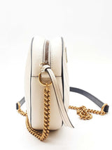 Gucci Small White Diagonal Quilted Marmont Crossbody Lh1024wxzde