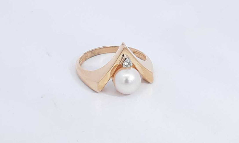 14k Yellow Gold Pearl Ring Size 6.5 3.14 Grams Eb0324lxzsa