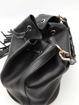 Gucci Miss Bamboo Handle Black Leather Bucket Bag Eb0726wixde