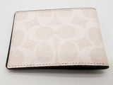 Coach 3 In 1 White Creme Signature Coated Canvas Wallet Do1025wxde