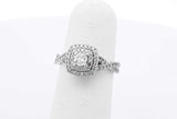 0.78cttw Diamond Ring In 10k White Gold 2.5 Grams Size 4 Eb0726oxzsa