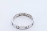 Cartier 18k White Gold Love Ring 3.3 Grams Size 51 Eb0726ocxde