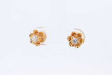 0.02ctw Diamond Stud Screwback Earrings In 14k Yellow Gold 1.3 Grams Eb0225pxsa