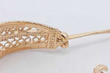 14k Yellow Gold Filigree Hoop Earrings 5.7 Grams Eb0426osxde