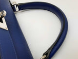 Hermes Kelly 50 Voyage Blue Leather Palladium Hardware Tote Bag Do1023lorxzde