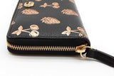 Gucci Black Marmont Metallic Strawberry & Cherry Zip Around Wallet  Eb0325lrxde