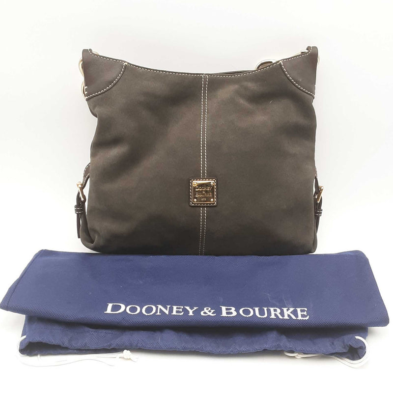 Dooney & Bourke Charcoal Gray Suede Hobo Bag Sd0625orsa